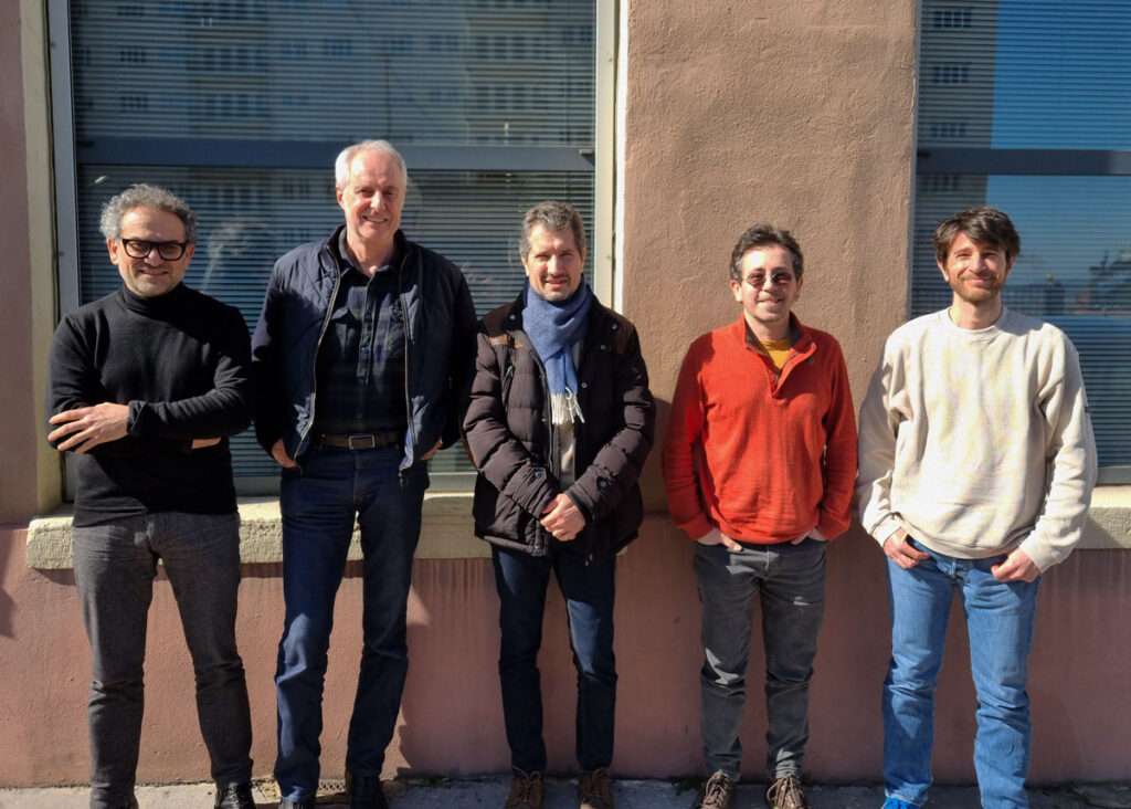 Sur la photo de gauche à droite : Jean Baptiste Cubaud, Nicolas Guillot, Olivier Servonnat, Jérôme Randy, Cédric Bonhomme
