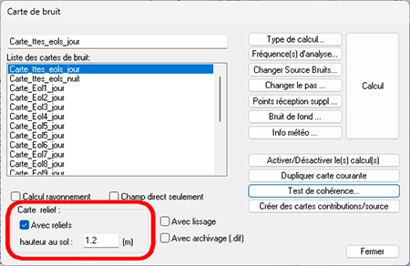 définir une carte avec relief